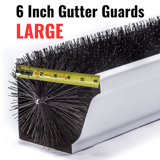 6 Inch Gutter Guards (5.25 In. Dia.) Oversize - GutterBrush Gutter Guards