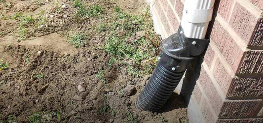 clogged ground drainage pipe