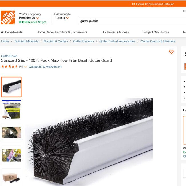 Home Depot Gutter Guards