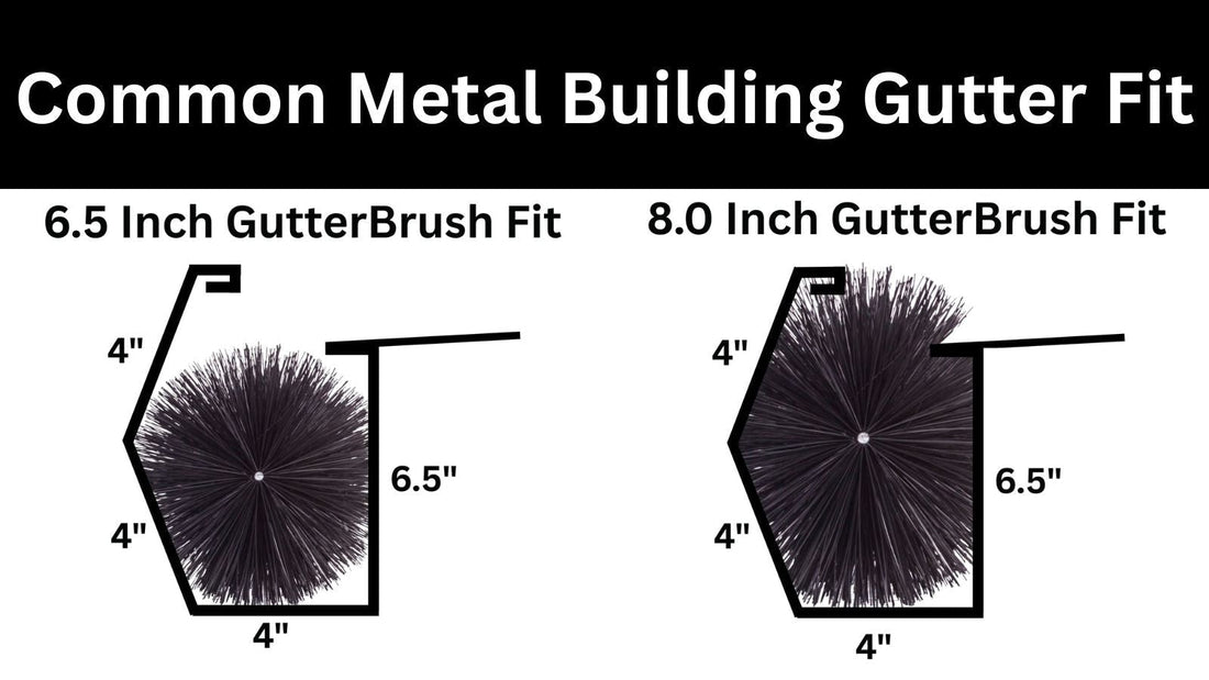 Metal Building Gutter With Brush Gutter Guard Fit