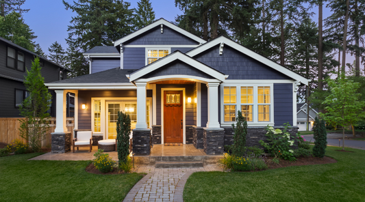 Beautiful home with GutterBrush gutter guards