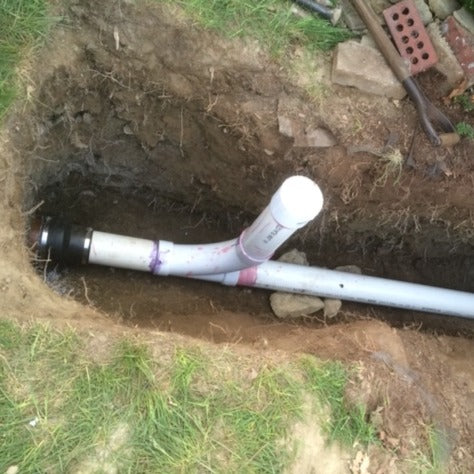 buried gutter storm drain pipe damage