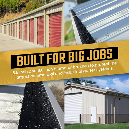 Gutter guards for the largest commercial and industrial gutters. Metal buildings, churches, schools, government facilities