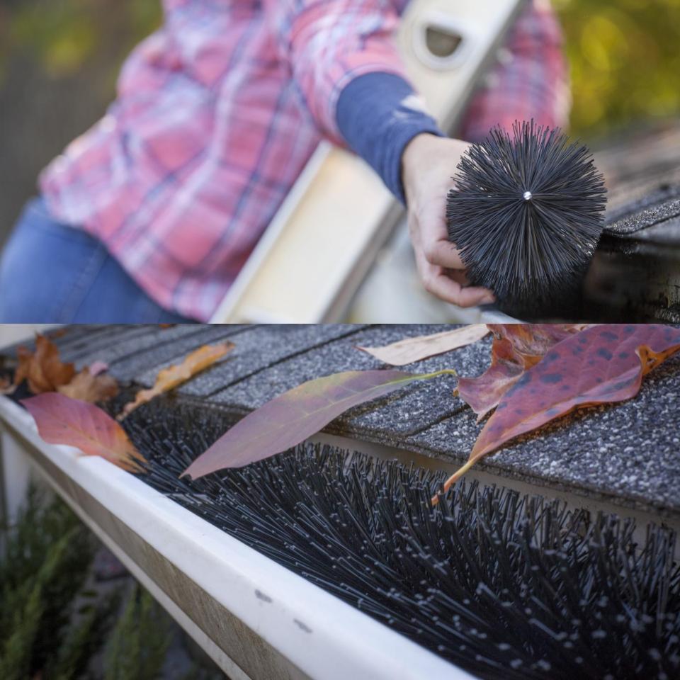 5 Inch GutterBrush Gutter Guards – Fits Standard K-Style Residential Gutters (4.25 Inch Diameter)