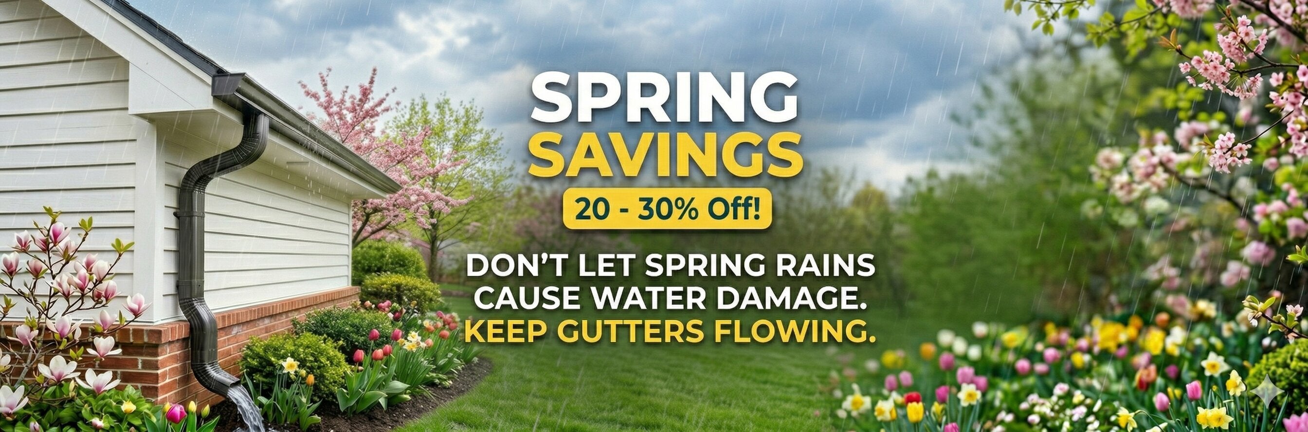 Spring Savings on GutterBrush Gutter Guards 20 - 30 Percent Off